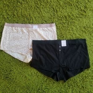 NWT Auden Set of two Cotton blend Boyshort